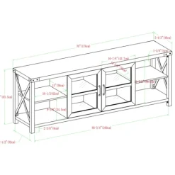 Kirkland's Home Wood And Metal Farmhouse Tv Stand- Tv Stands & Media Consoles