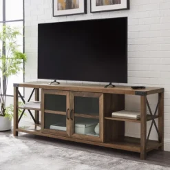 Kirkland's Home Wood And Metal Farmhouse Tv Stand- Tv Stands & Media Consoles