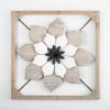 Kirkland's Home Wood And Metal Flower Ii Framed Wall Plaque- Wall Plaques
