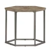Kirkland's Home Wood And Metal Hexagon Accent Table- Accent & End Tables