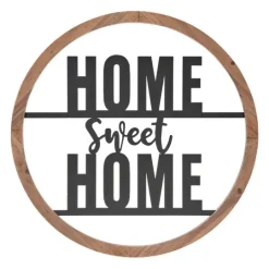 Kirkland's Home Wood And Metal Home Sweet Home Round Plaque- Wall Quotes & Signs