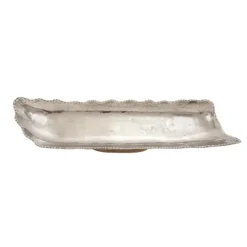 Kirkland's Home Wood And Metal Scalloped Rim Tray- Decorative Trays