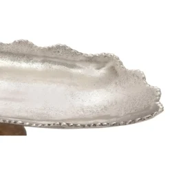 Kirkland's Home Wood And Metal Scalloped Rim Tray- Decorative Trays