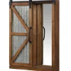 Kirkland's Home Wood And Metal Sliding Barn Door Wall Cabinet- Decorative Mirrors
