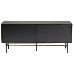 Kirkland's Home Wood And Metal Sliding Door Tv Stand- Tv Stands & Media Consoles