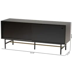 Kirkland's Home Wood And Metal Sliding Door Tv Stand- Tv Stands & Media Consoles