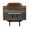 Kirkland's Home Wood And Metal Wall Storage Mail Box With Hooks- Wall Storage