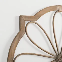 Kirkland's Home Wood And Rat Flower Wall Plaque- Wall Plaques