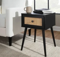 Kirkland's Home Wood And Rattan Drawer Accent Table- Accent & End Tables