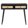 Kirkland's Home Wood And Rattan 2-Drawer Console Table- Entryway Furniture