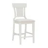 Kirkland's Home Wood And Rattan Upholstered Counter Stool- Bar Stools & Counter Height Stools