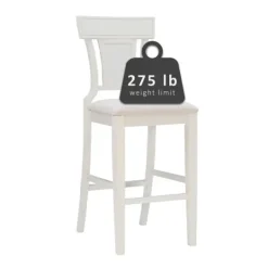 Kirkland's Home Wood And Rattan Upholstered Bar Stool- Bar Stools & Counter Height Stools