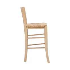 Kirkland's Home Wood And Seagrass Counter Stools, Set Of 2- Bar Stools & Counter Height Stools