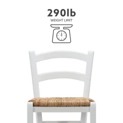 Kirkland's Home Wood And Seagrass Counter Stools, Set Of 2- Bar Stools & Counter Height Stools
