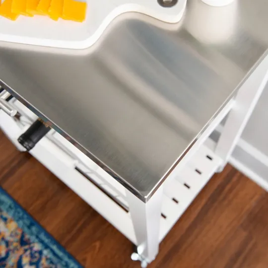 Kirkland's Home Wood And Stainless Steel Kitchen Cart- Kitchen Islands & Bar Carts