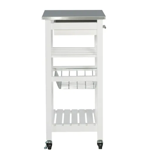 Kirkland's Home Wood And Stainless Steel Kitchen Cart- Kitchen Islands & Bar Carts