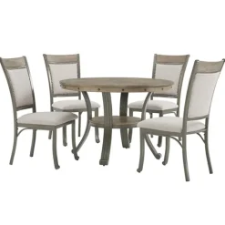 Kirkland's Home Wood And Upholstered Chairs 5-Pc. Dining Set- Dining Sets