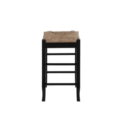 Kirkland's Home Wood And Woven Rush Counter Stool- Bar Stools & Counter Height Stools