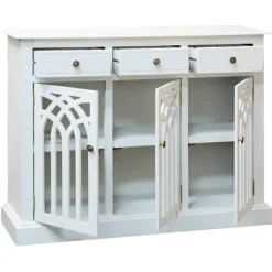 Kirkland's Home Wood Arches 3-Door Cabinet- Cabinets & Sideboards