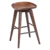 Kirkland's Home Wood Backless Swivel Counter Stool- Bar Stools & Counter Height Stools