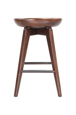 Kirkland's Home Wood Backless Swivel Counter Stool- Bar Stools & Counter Height Stools