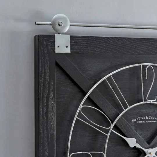 Kirkland's Home Wood Barn Door Clock- Clocks
