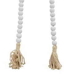 Kirkland's Home Wood Beaded Tassel Garland- Decorative Accents