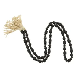 Kirkland's Home Wood Beads Cream Tassel Garland- Decorative Accents