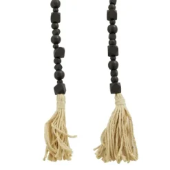 Kirkland's Home Wood Beads Cream Tassel Garland- Decorative Accents
