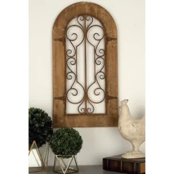 Kirkland's Home Wood Black Metal Scrollwork Wall Plaque- Wall Plaques