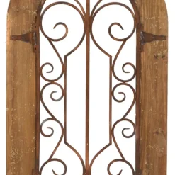 Kirkland's Home Wood Black Metal Scrollwork Wall Plaque- Wall Plaques