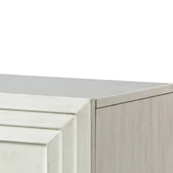 Kirkland's Home Wood Block Patterned 4-Door Sideboard- Cabinets & Sideboards