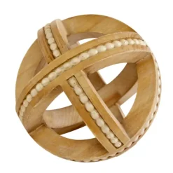 Kirkland's Home Wood Carved Bead Orbs, Set Of 3- Bowl Filler