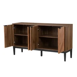 Kirkland's Home Wood Chevron 4-Door Sideboard- Cabinets & Sideboards