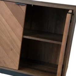 Kirkland's Home Wood Chevron 4-Door Sideboard- Cabinets & Sideboards