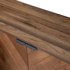 Kirkland's Home Wood Chevron 4-Door Sideboard- Cabinets & Sideboards