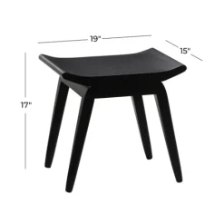 Kirkland's Home Wood Curved Seat Stool- Benches & Ottomans