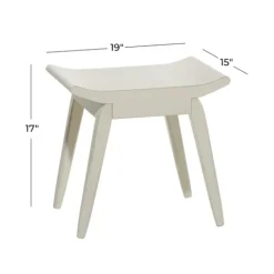 Kirkland's Home Wood Curved Seat Stool- Benches & Ottomans