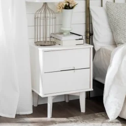 Kirkland's Home Wood Cut-Out Handle Nightstand- Nightstands