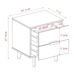 Kirkland's Home Wood Cut-Out Handle Nightstand- Nightstands