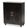 Kirkland's Home Wood Cut-Out Shoe Storage Cabinet- Entryway Furniture