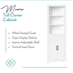 Kirkland's Home Wood 2-Door Corner Storage Cabinet- Bathroom Furniture