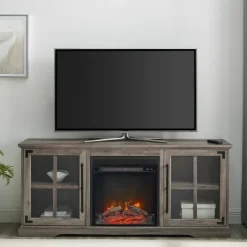 Kirkland's Home Wood 2-Door Led Fireplace Cabinet- Tv Stands & Media Consoles