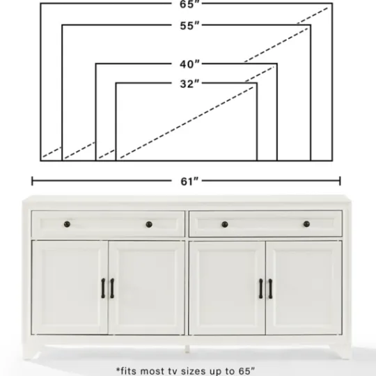 Kirkland's Home Wood 4-Door Sideboard Cabinet- Cabinets & Sideboards