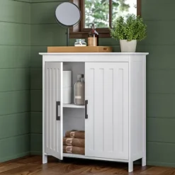 Kirkland's Home Wood 2-Door Storage Cabinet- Bathroom Furniture
