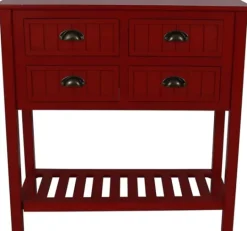 Kirkland's Home Wood 4-Drawer Console Table- Console Tables