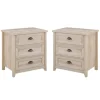 Kirkland's Home Wood 3-Drawer Nightstands, Set Of 2- Bathroom Furniture