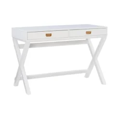 Kirkland's Home Wood 2-Drawer X-Frame Desk- Office Furniture