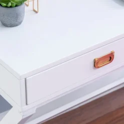 Kirkland's Home Wood 2-Drawer X-Frame Desk- Office Furniture