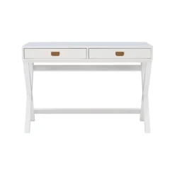 Kirkland's Home Wood 2-Drawer X-Frame Desk- Office Furniture